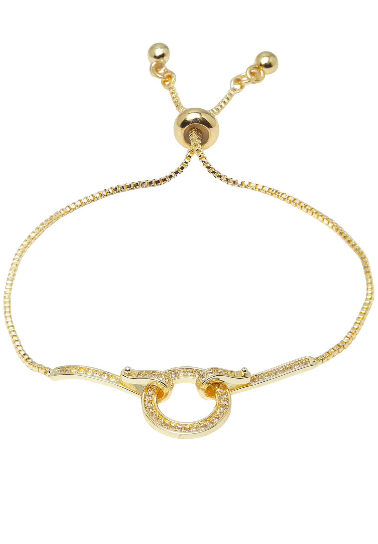 Guld kristallarmband