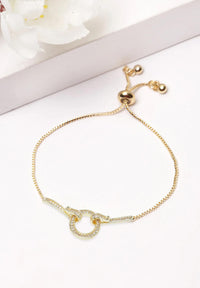 Goldenes Kristallarmband