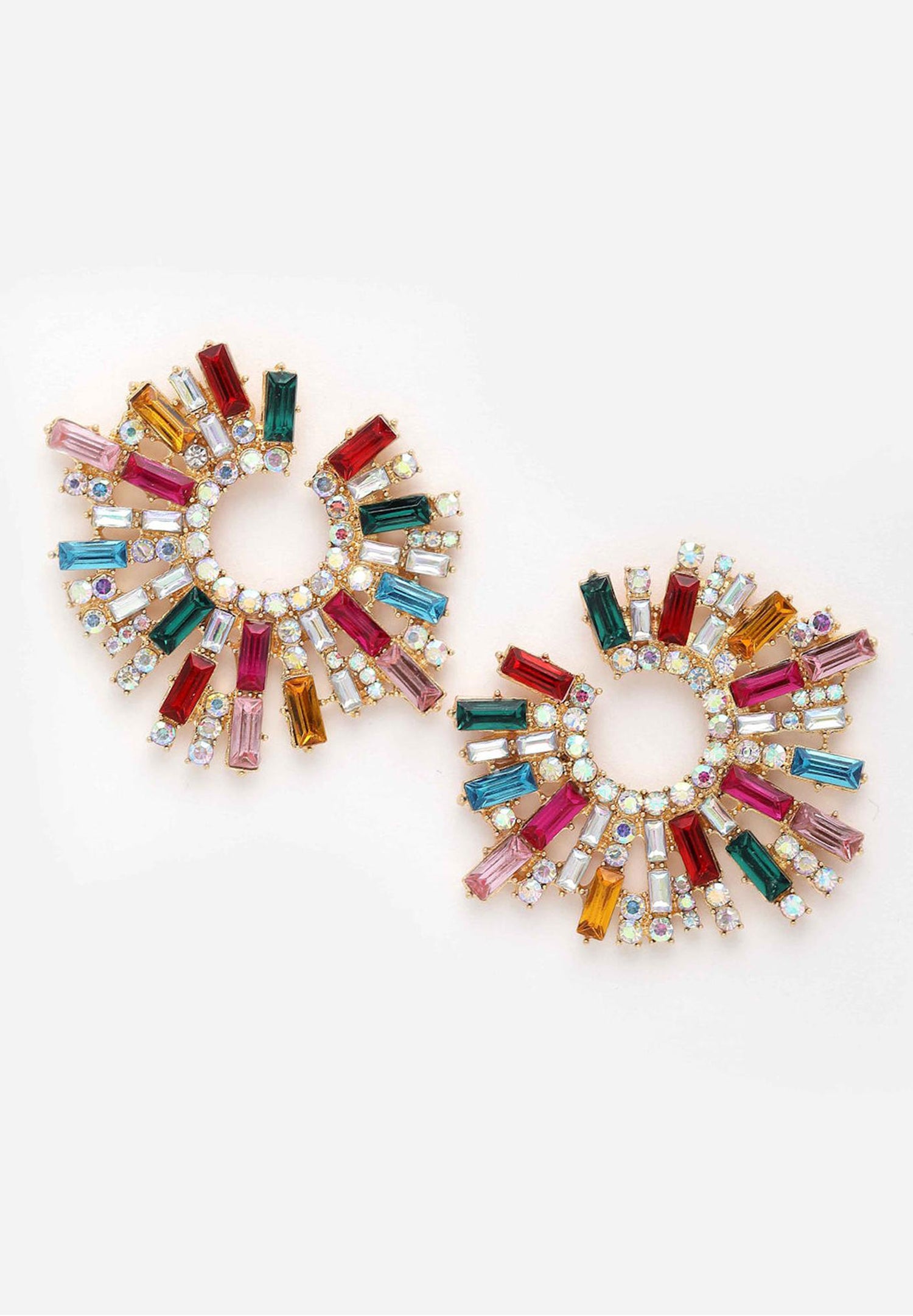 Multicolored Sunshine Crystals Earrings