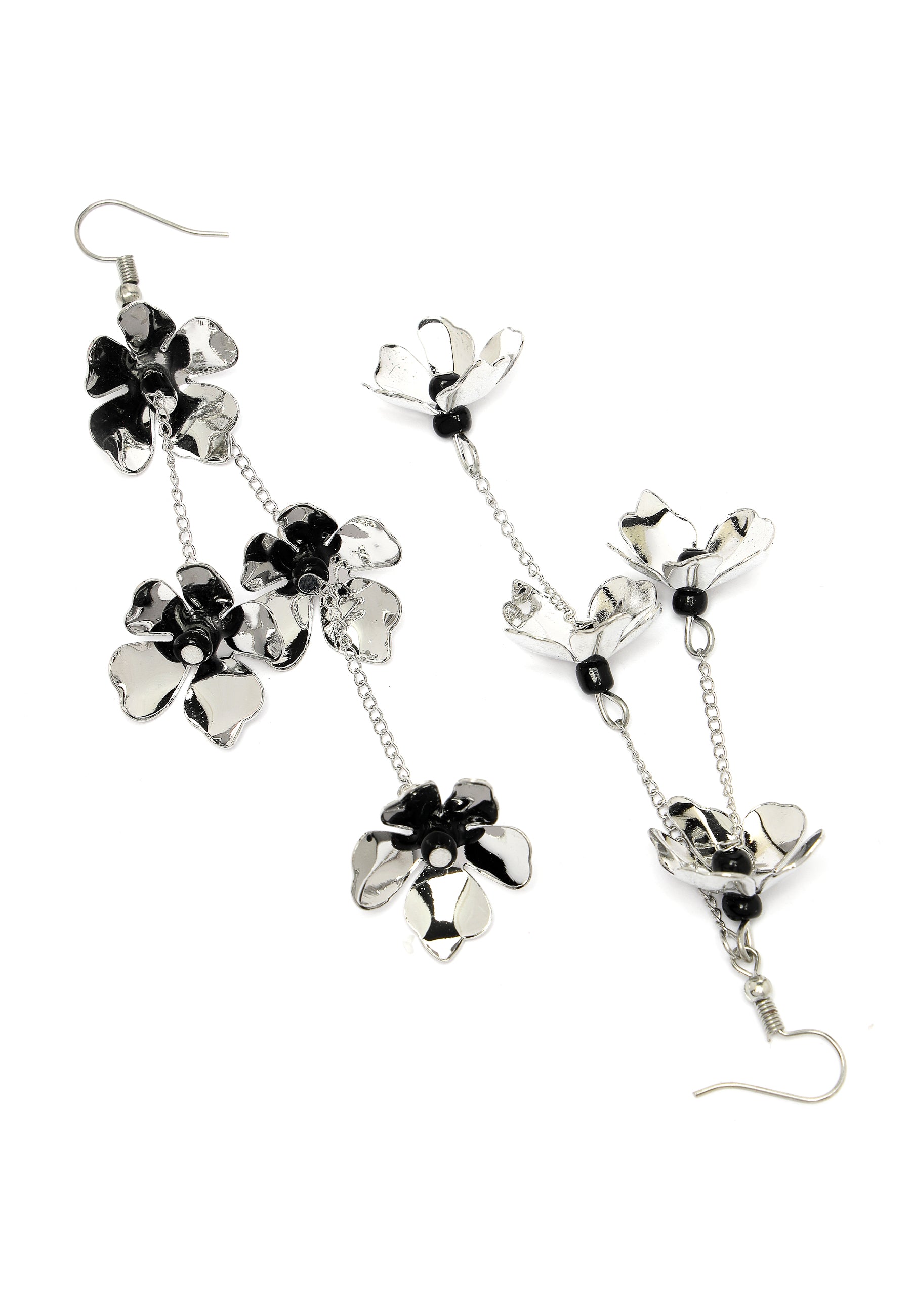 Fáinní Dangle Floral Gleaming Silver-Daite