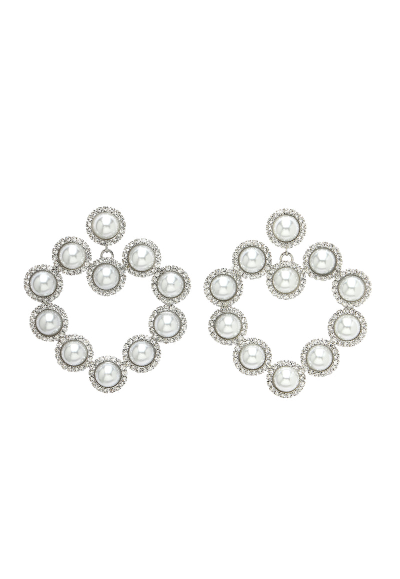 Boucles d'oreilles pendantes en forme de coeur