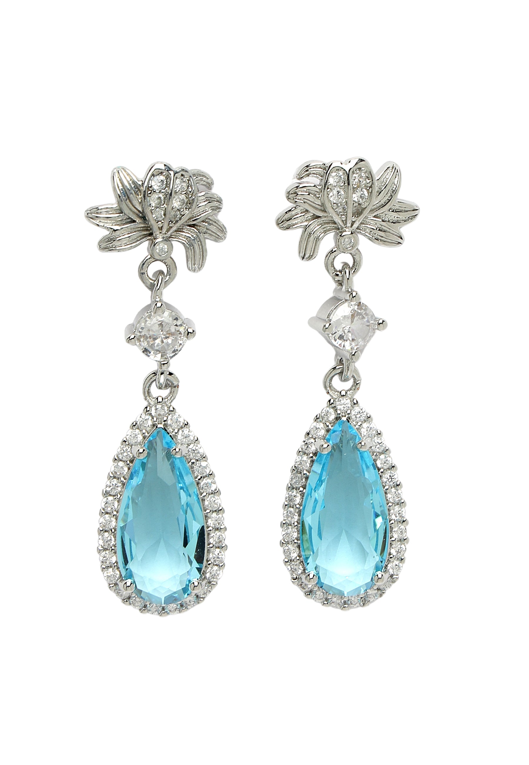 Boucles d'oreilles pendantes monochromes classiques