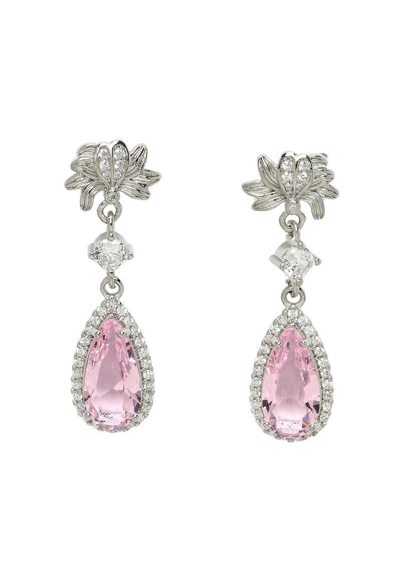 Boucles d'oreilles pendantes florales