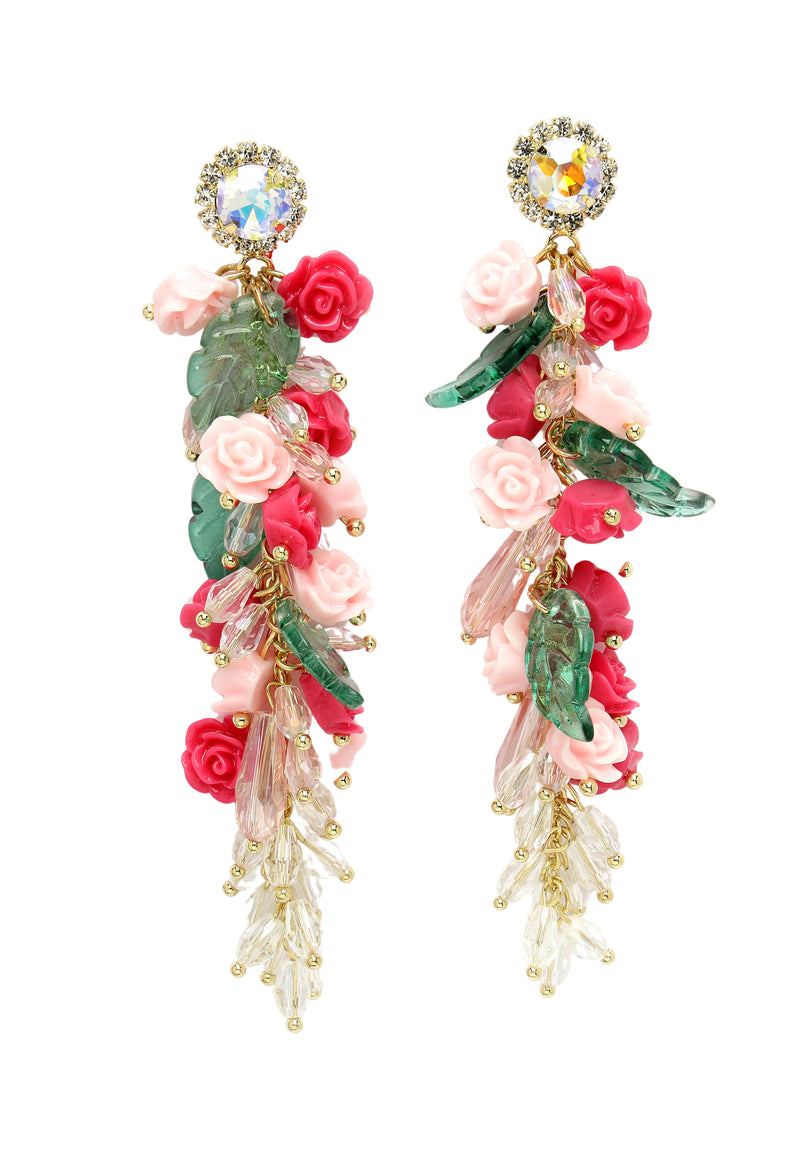Boucles d'oreilles lustre floral