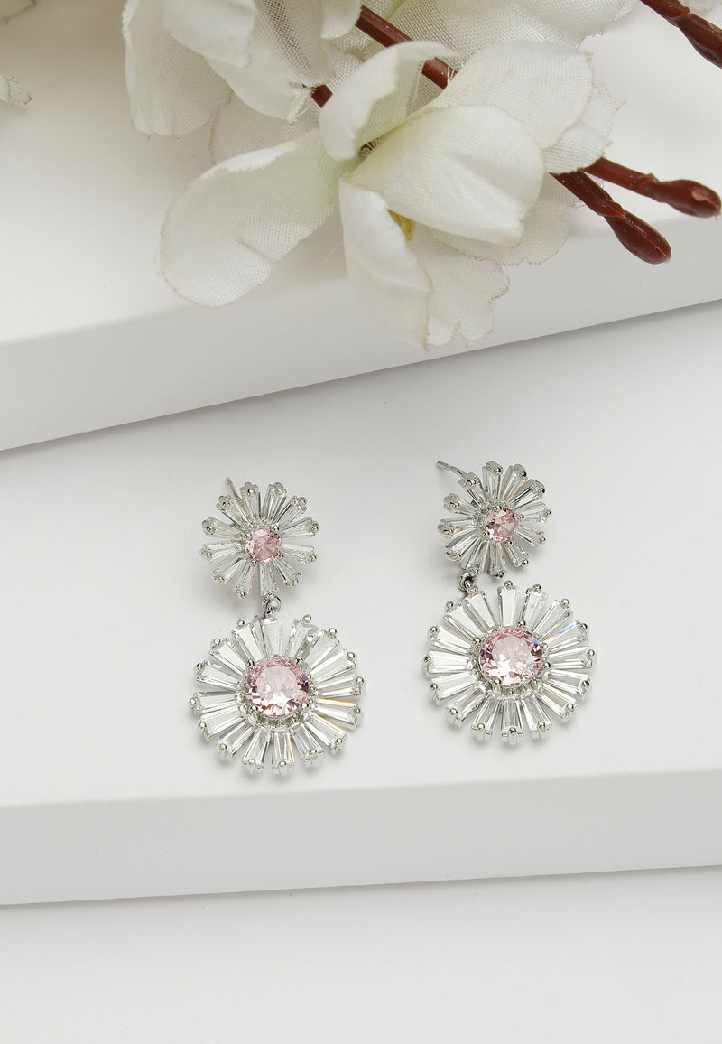 Pendientes colgantes con doble margarita