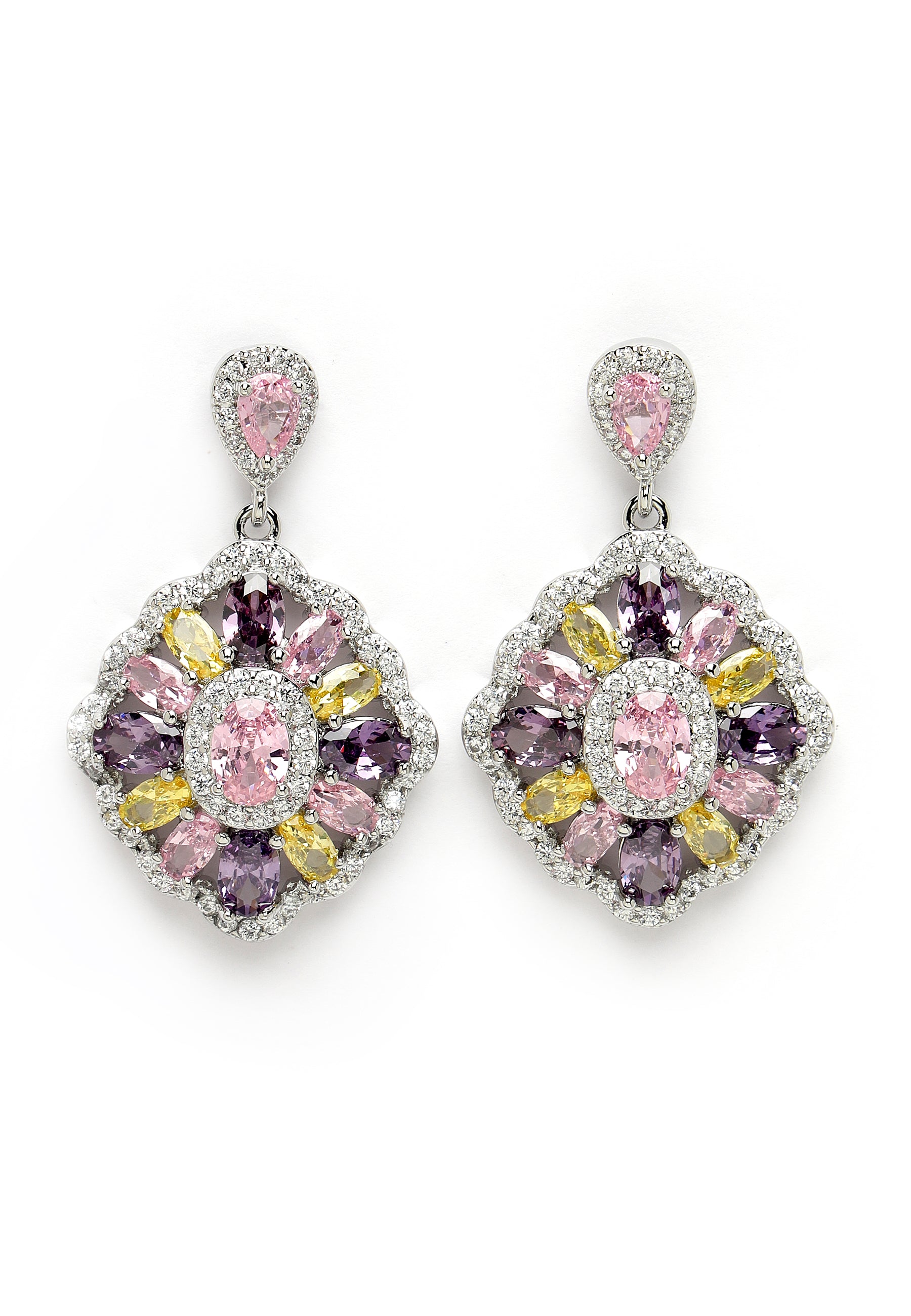 Cubic Zirconia Statement Earrings