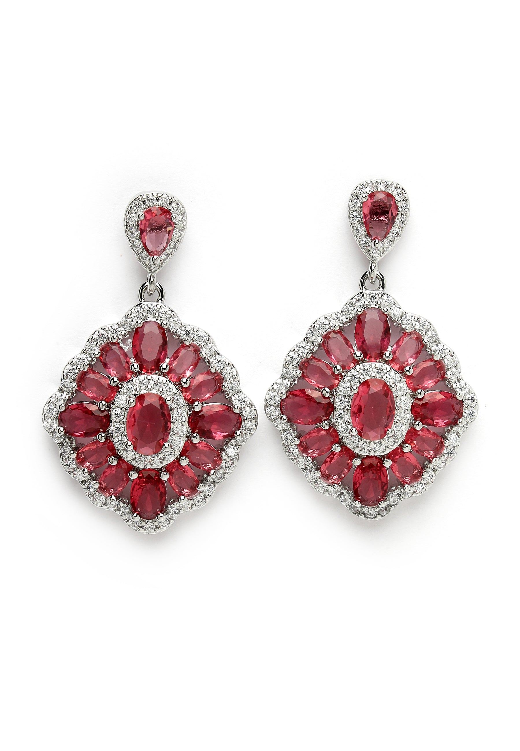 Cubic Zirconia Statement Earrings