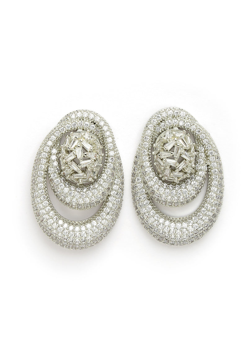 Magnifiques boucles d'oreilles en zircone cubique