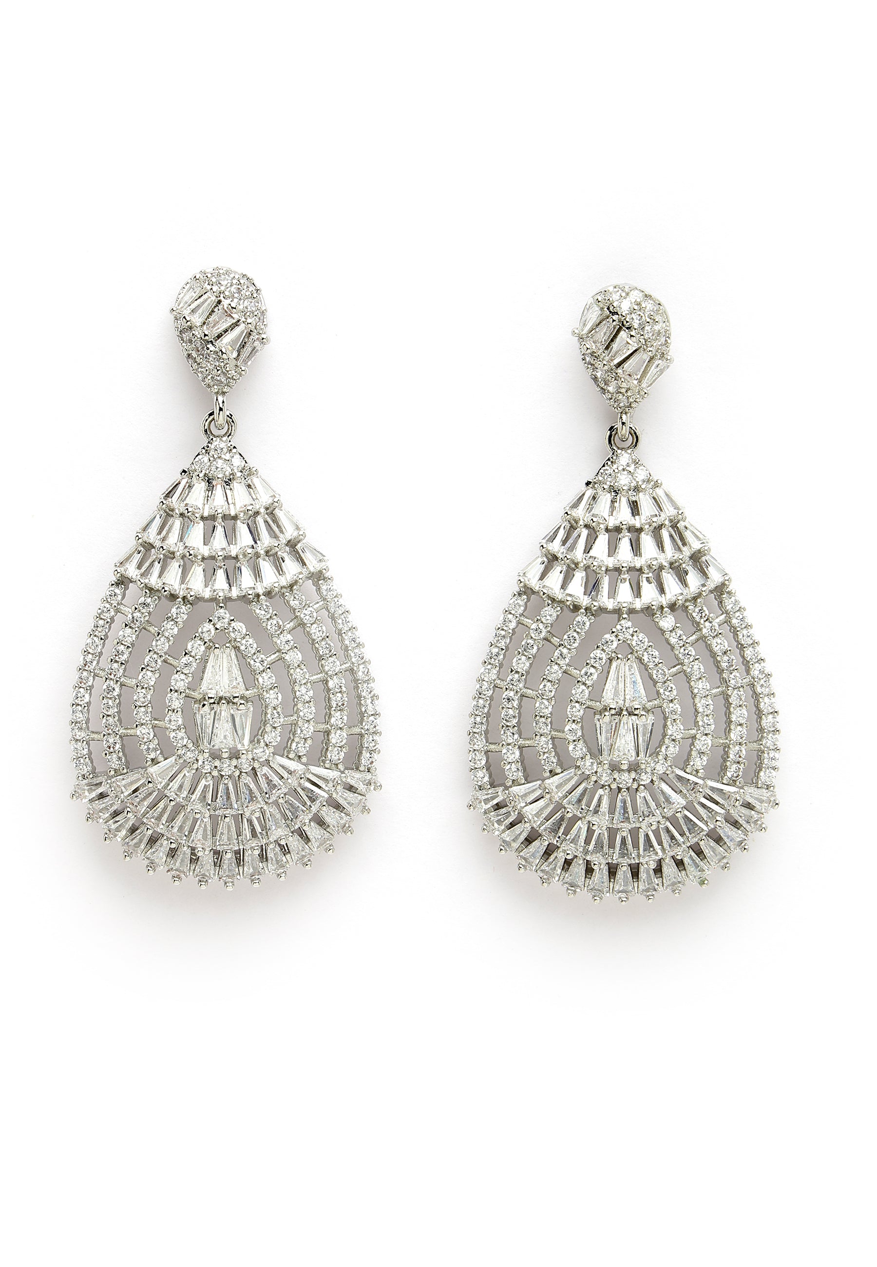 Beautiful Hollow Zirconia Drop Earrings