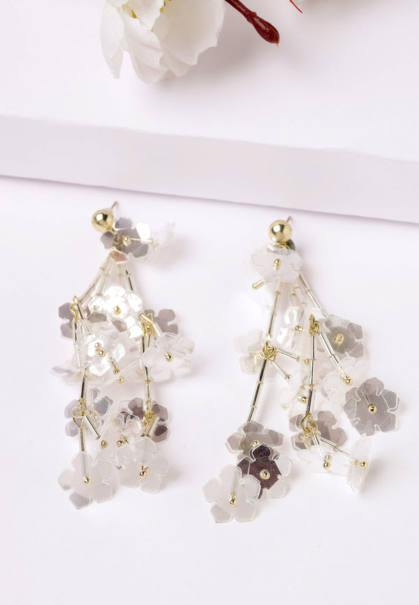 Boucles d'oreilles lustre fleuri