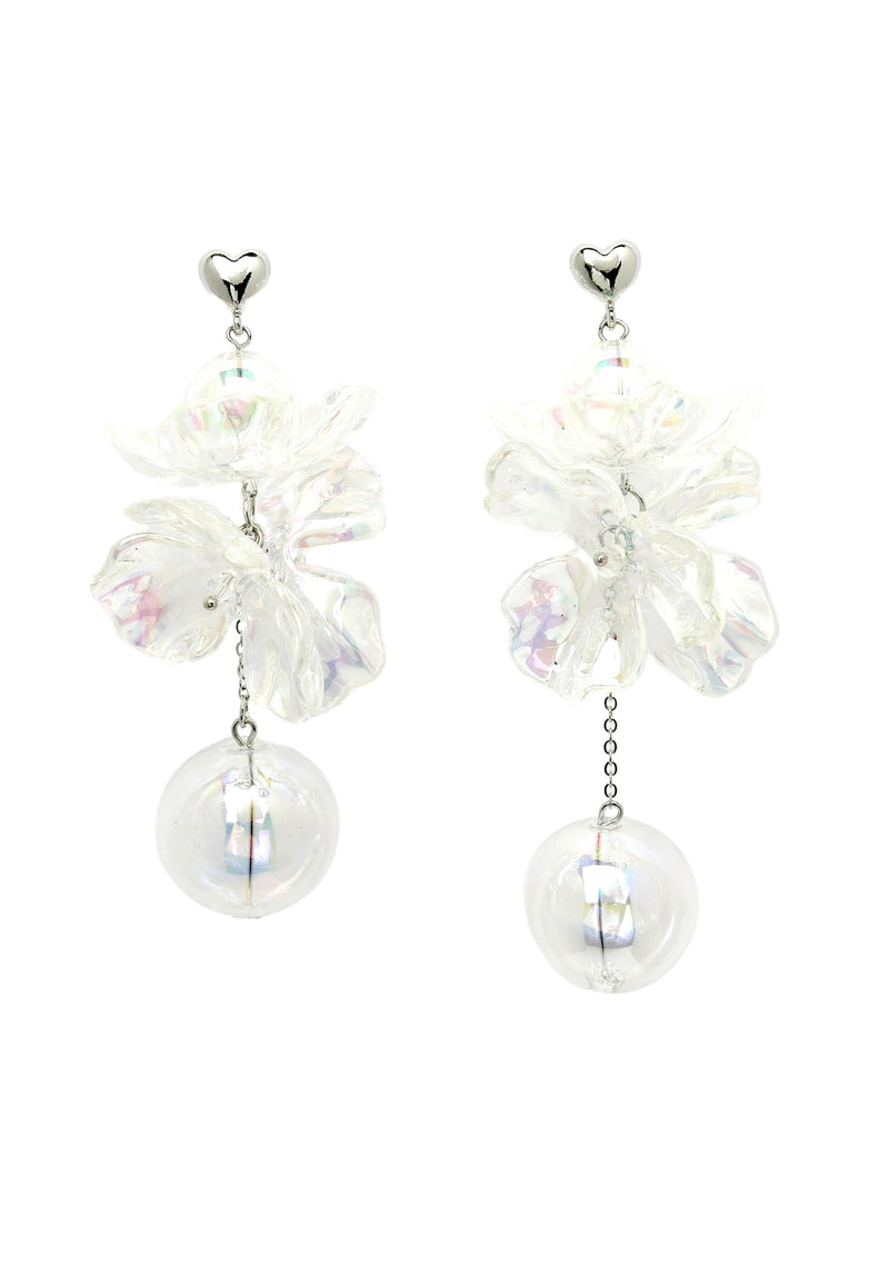 Pendientes colgantes florales de nácar