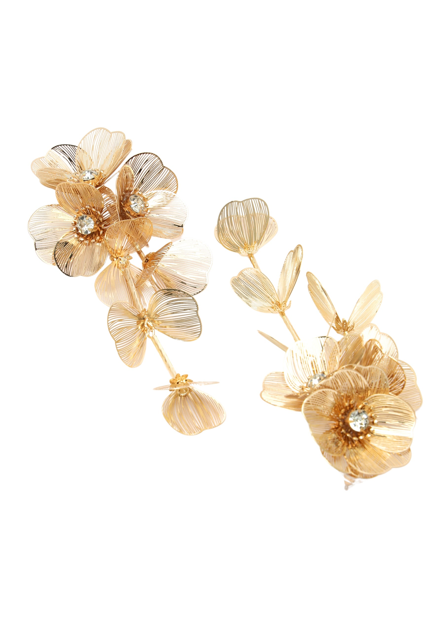Boucles d'oreilles plaquées or à pampilles Crystal Bloom