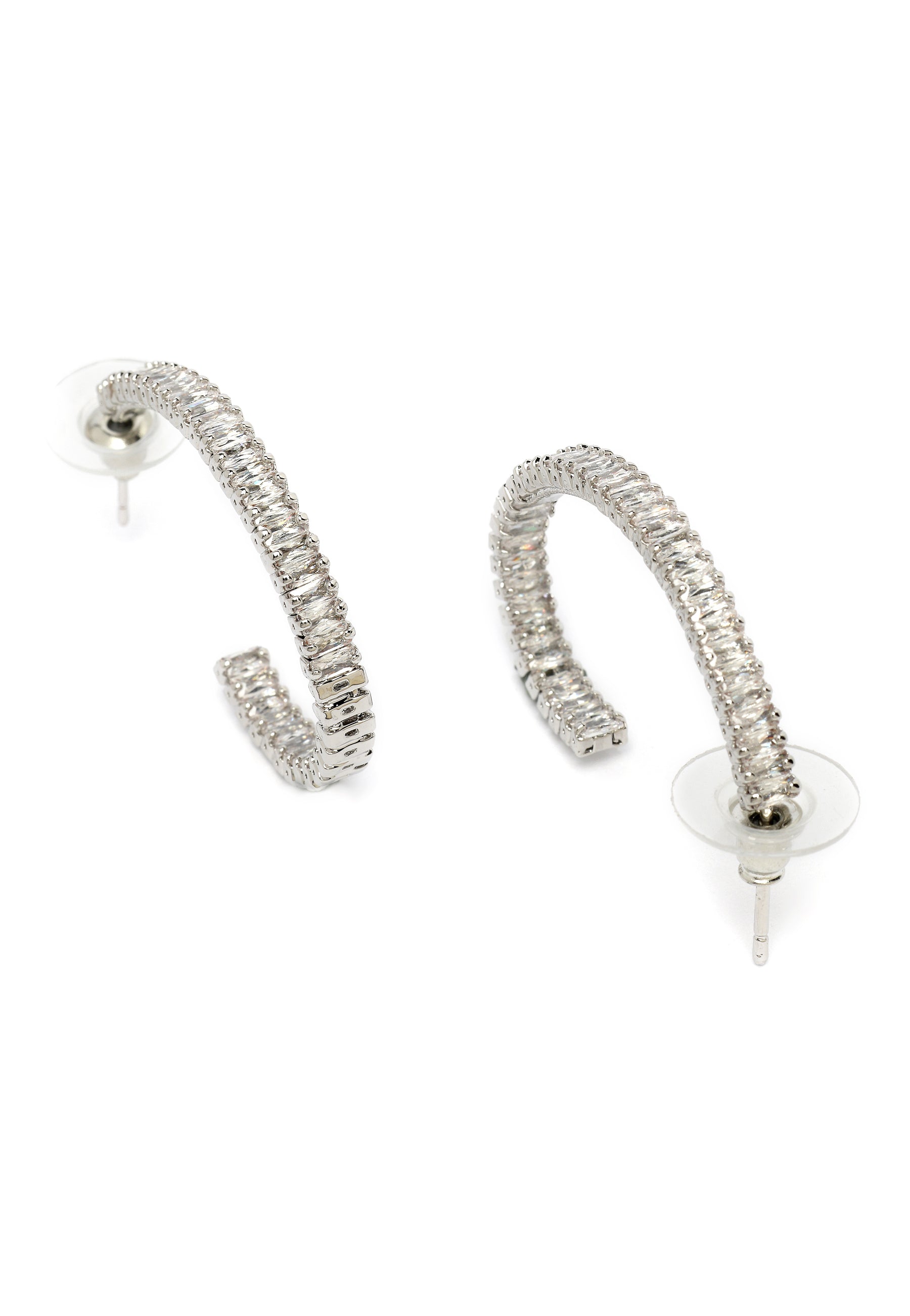 C-shaped Hoop Earrings