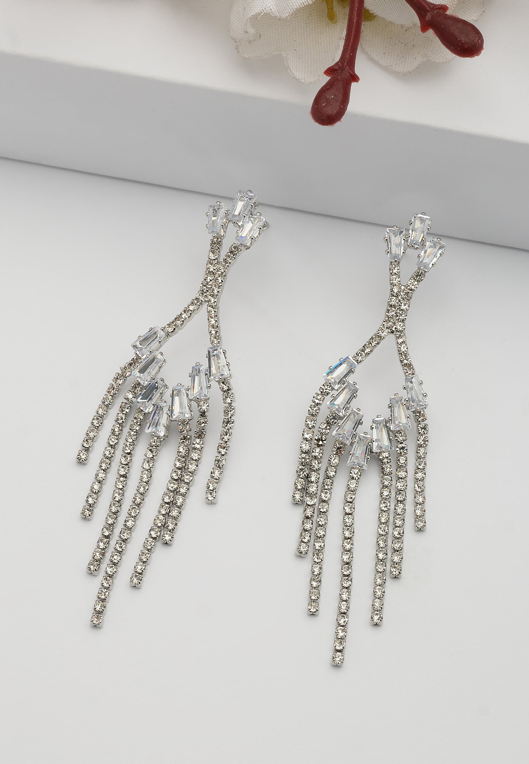 Elegant Sparkling Chain Earrings