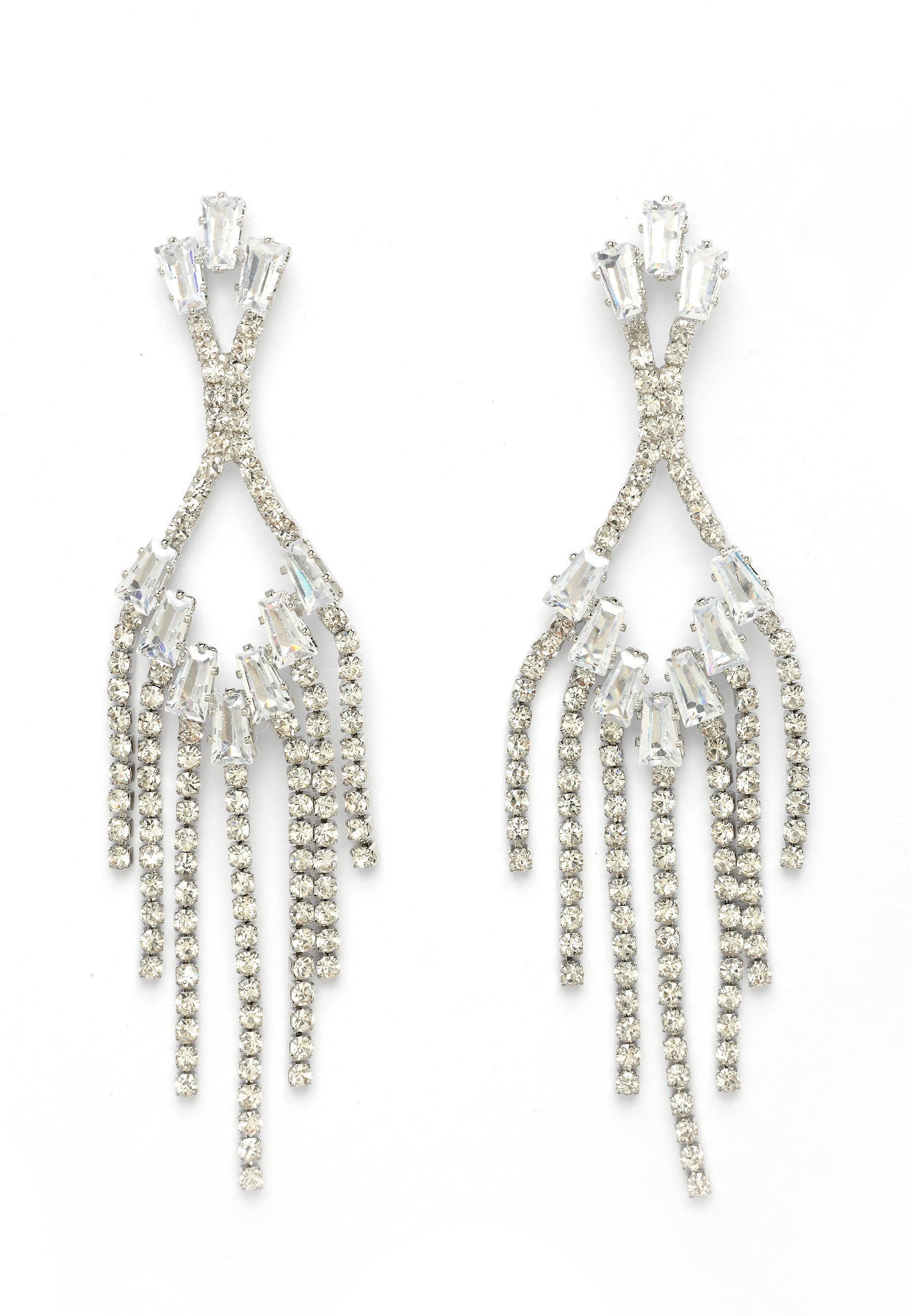 Elegant Sparkling Chain Earrings