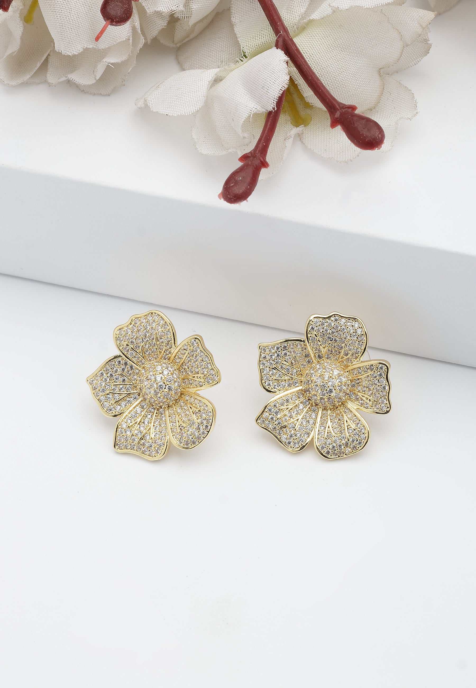 Radiant Floral Stud Earrings