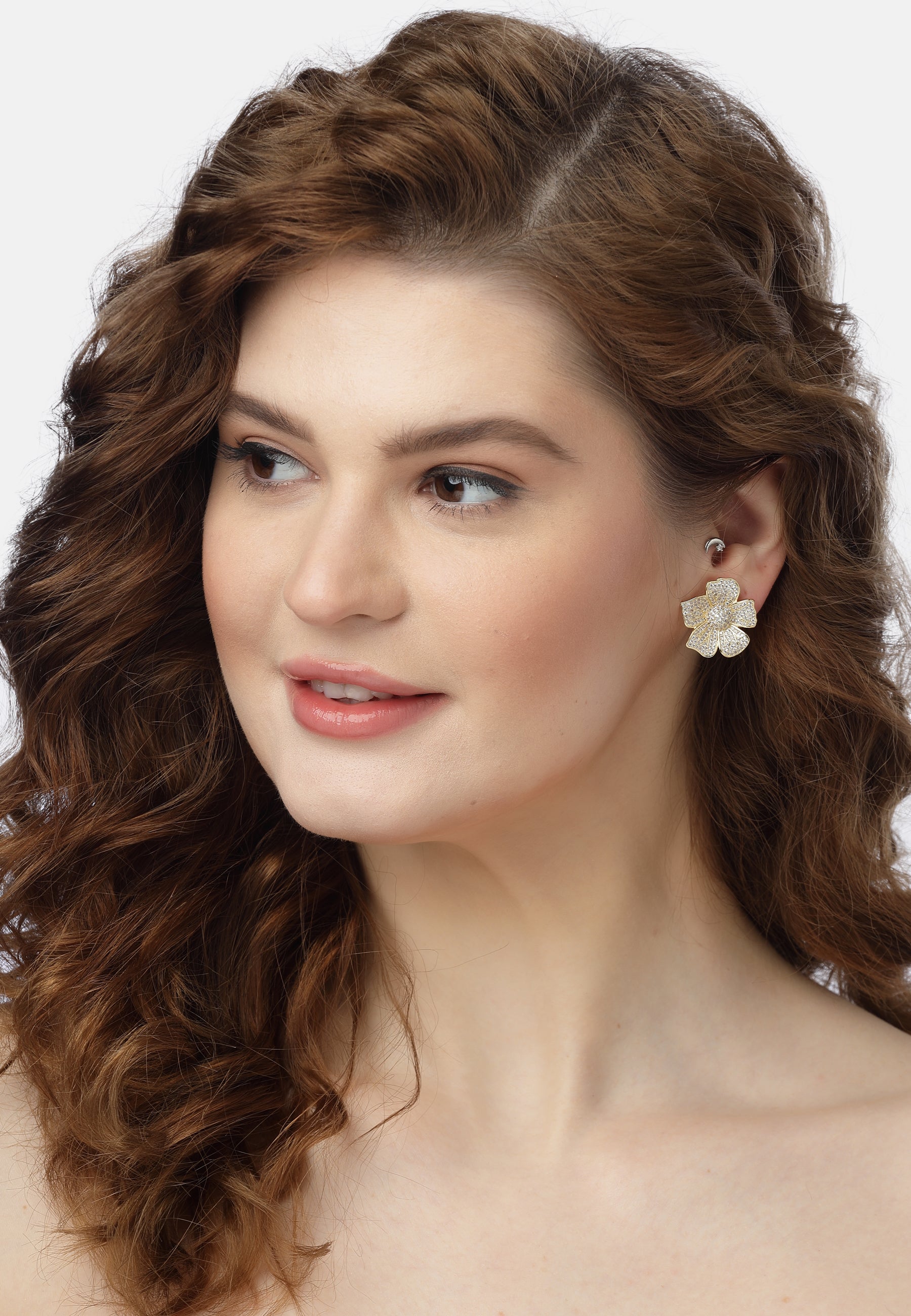 Radiant Floral Stud Earrings