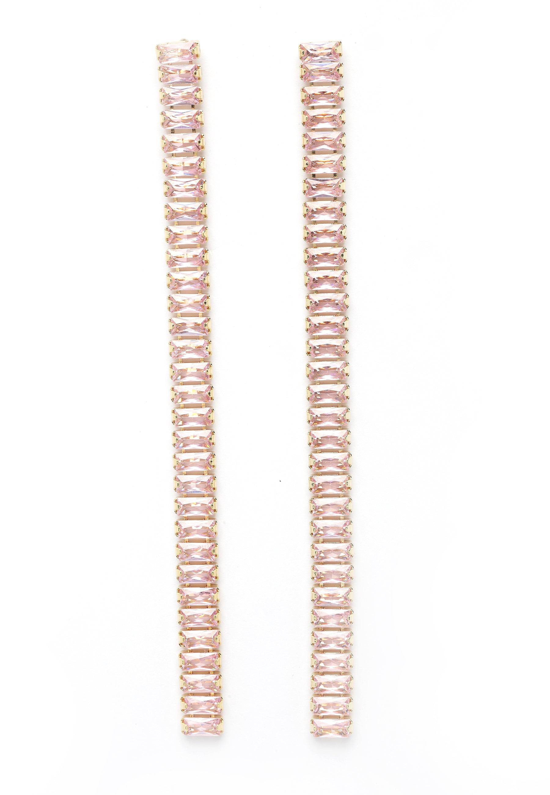 Pink Long Linear Earrings