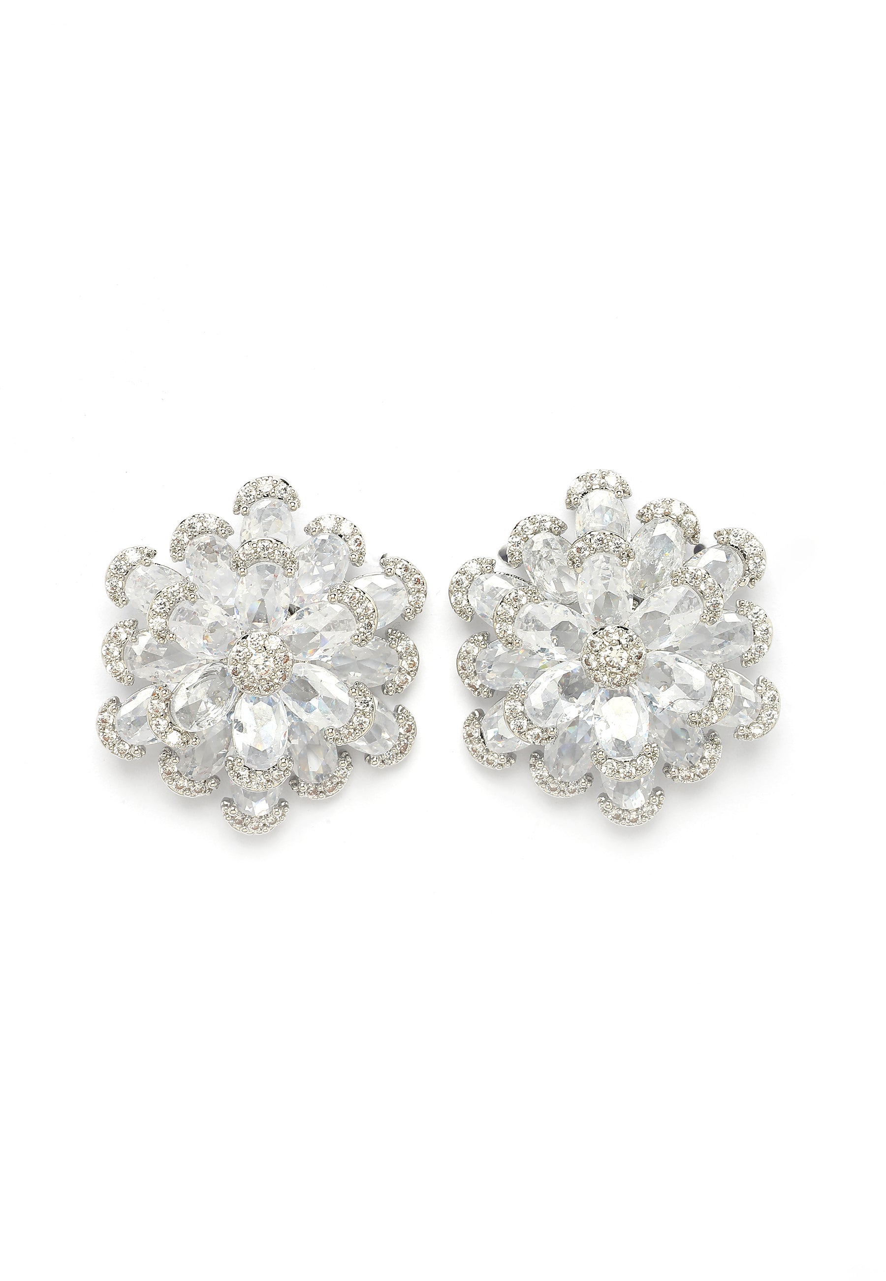 Icy Blooming Stud Earrings