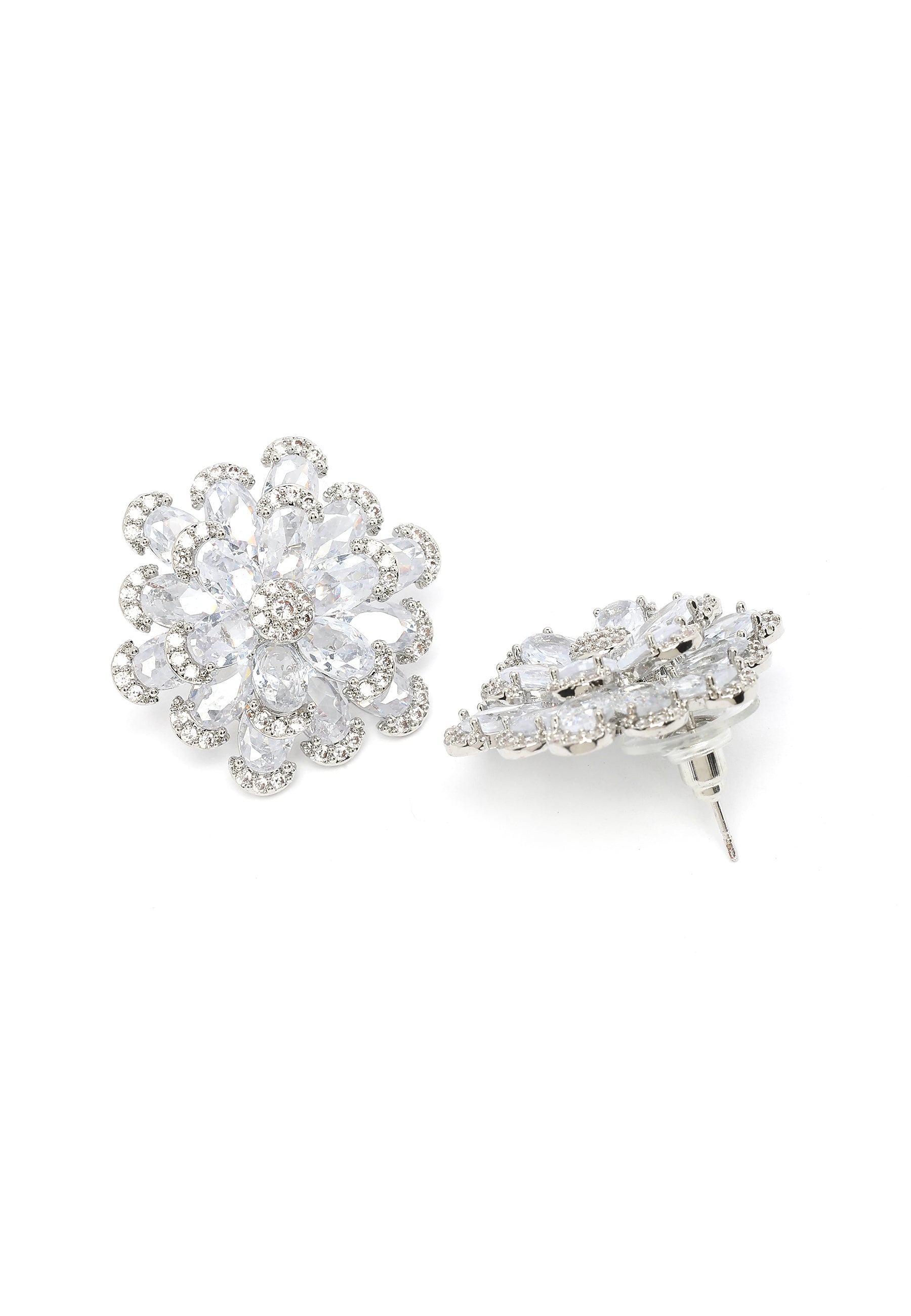 Icy Blooming Stud Earrings