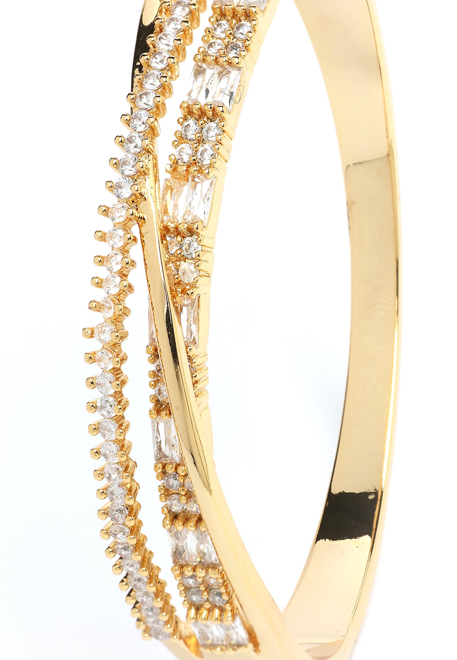 Goldene Twirl Diamantarmband