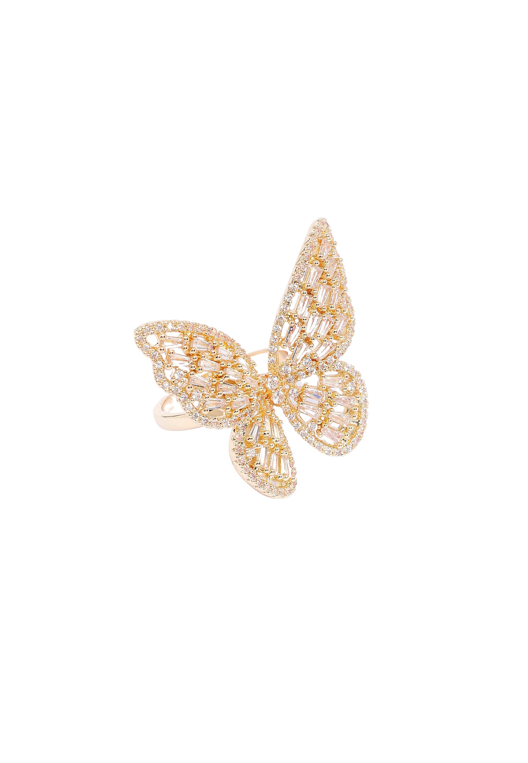 Anello con Ali di Farfalla Dorata
