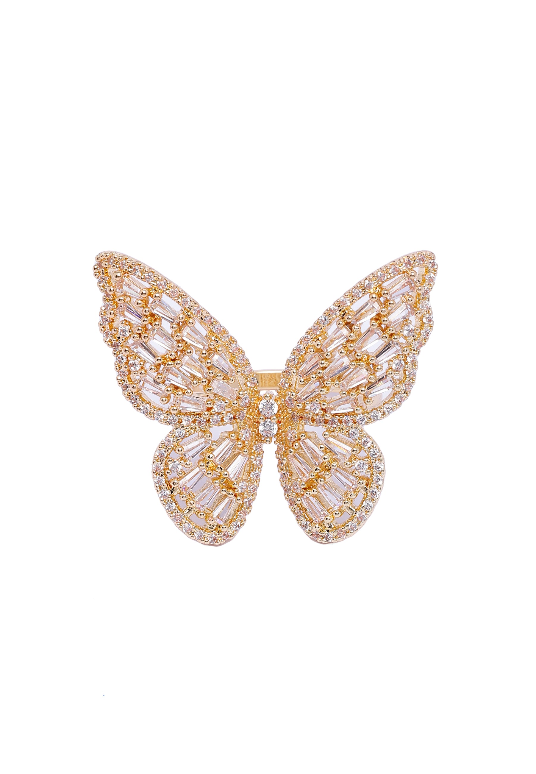 Anello con Ali di Farfalla Dorata