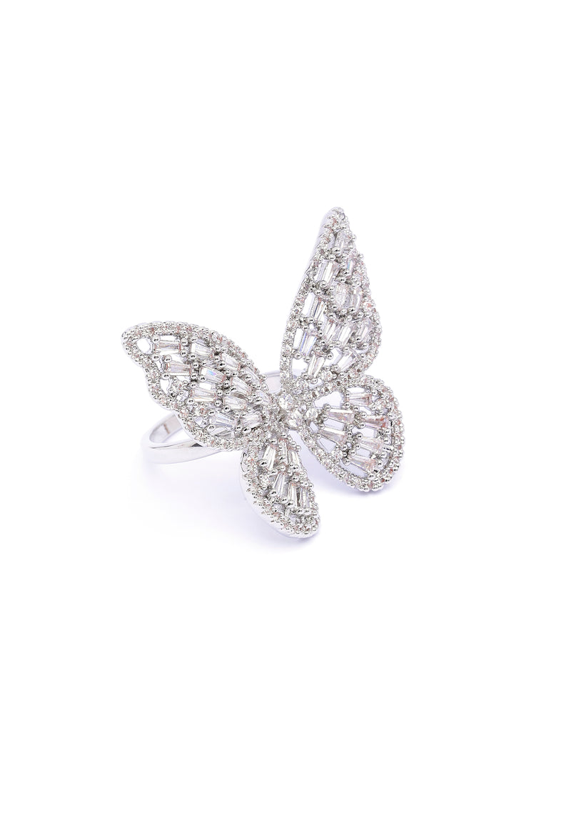 Baguette Butterfly Classy Ring