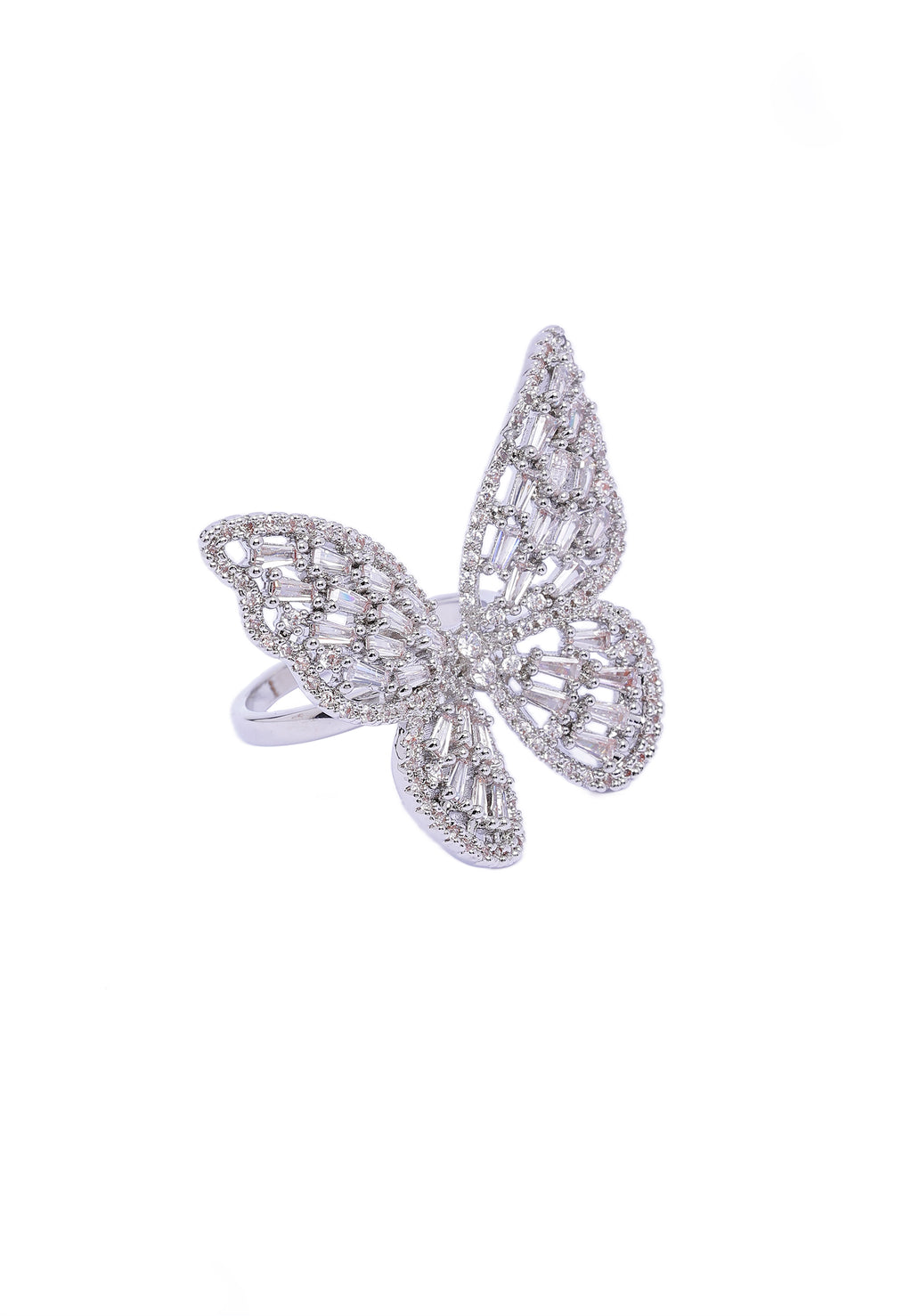 Anello Classy Farfalla Baguette