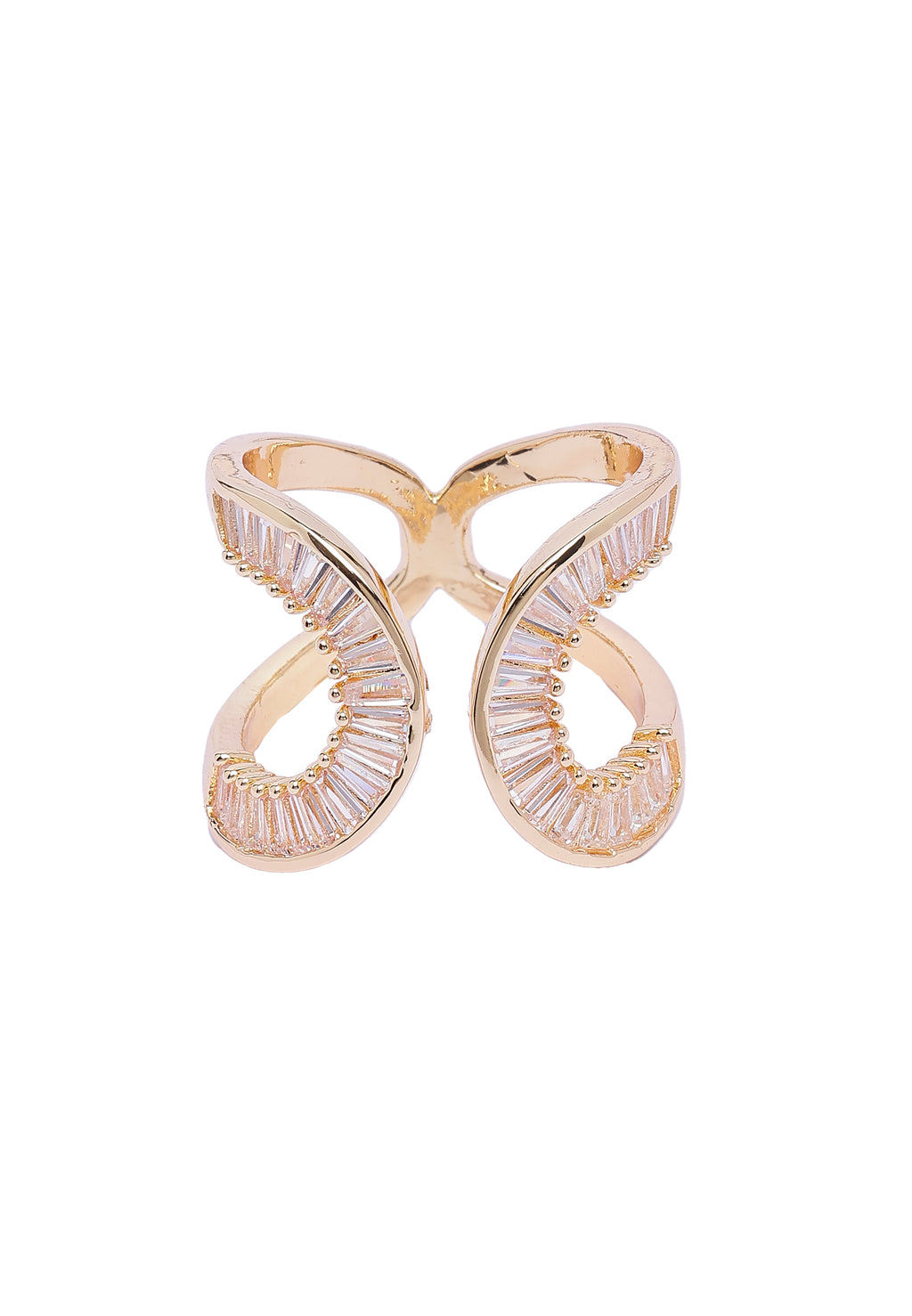 Anello Glam Golden Crescent