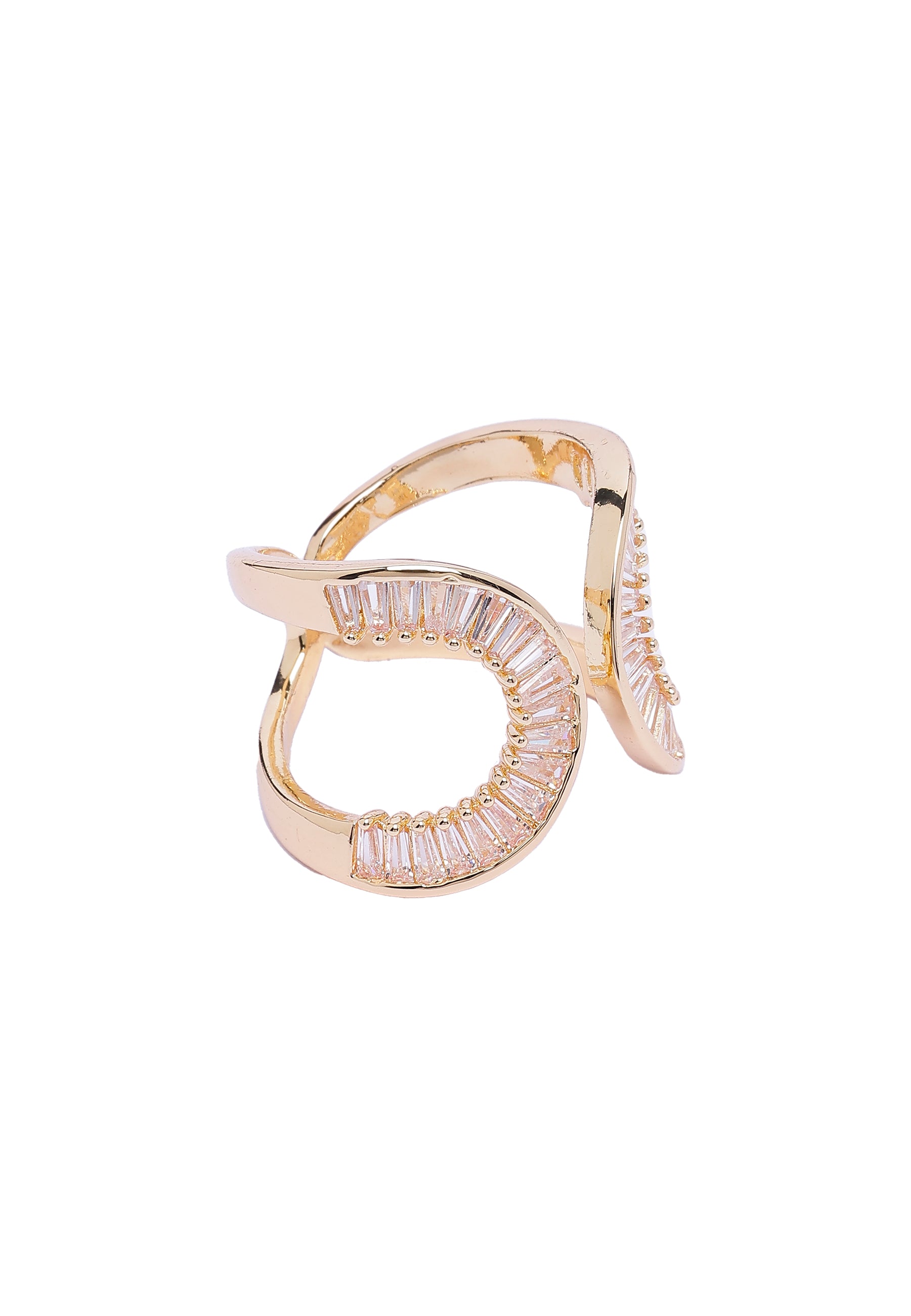 Anello Glam Golden Crescent