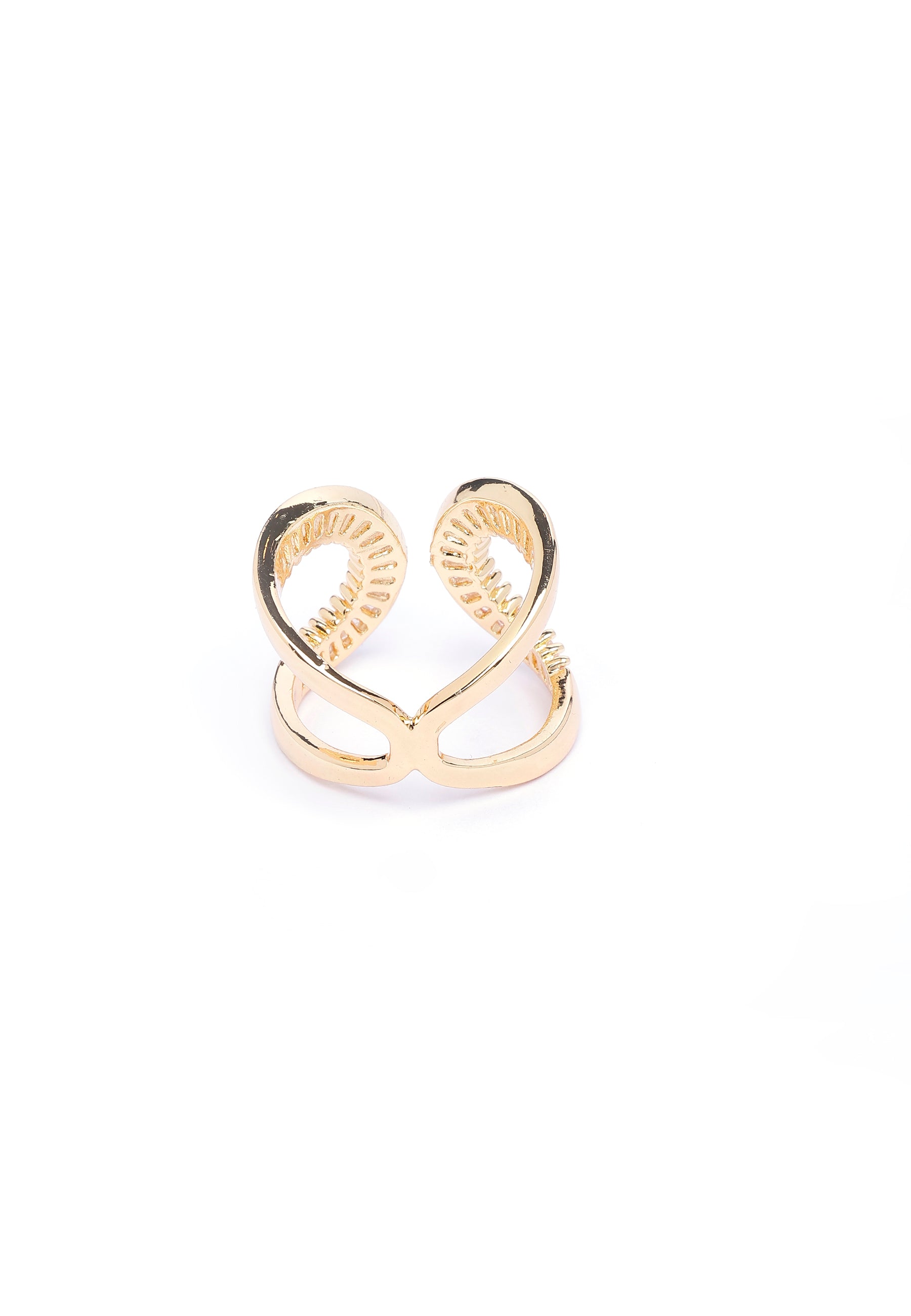 Goldener Halbmond Glam Ring