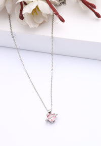 Blushing Heart Crown Necklace