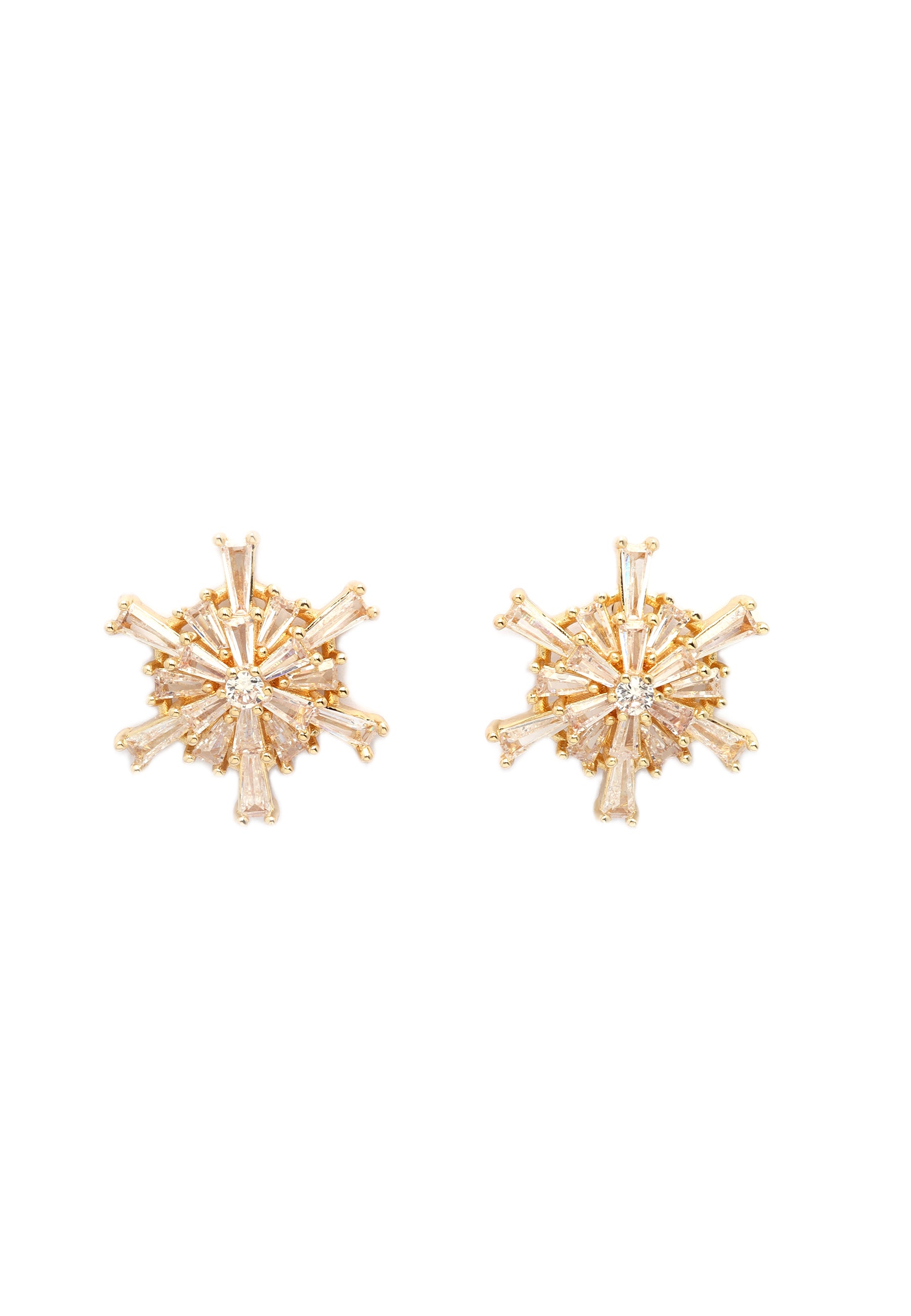 Set di orecchini e collana in polvere di stella dorata