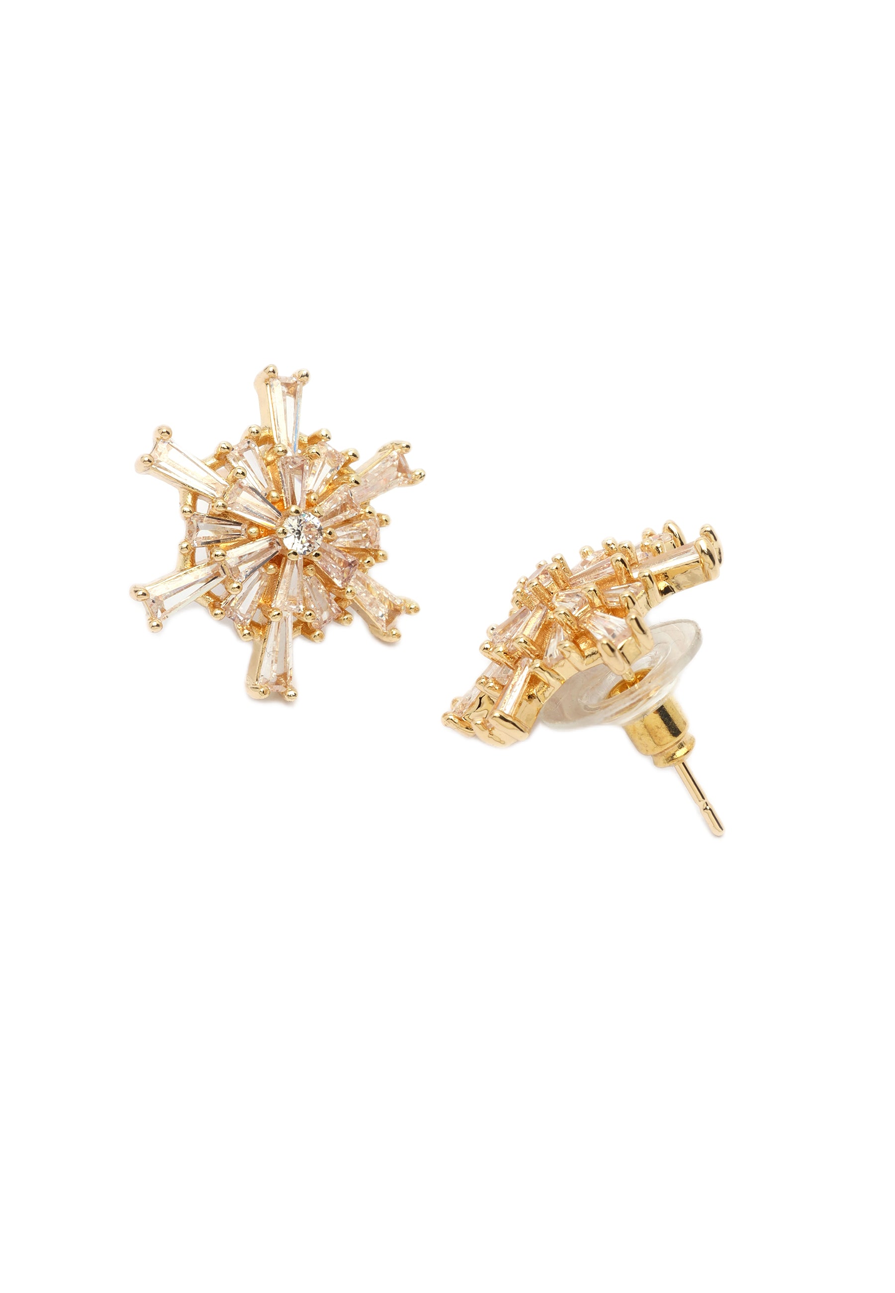Set di orecchini e collana in polvere di stella dorata