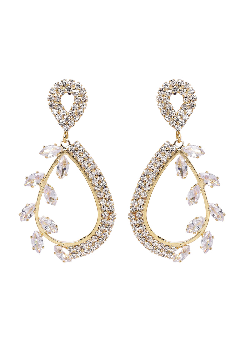 Pendientes de gota florales modernos