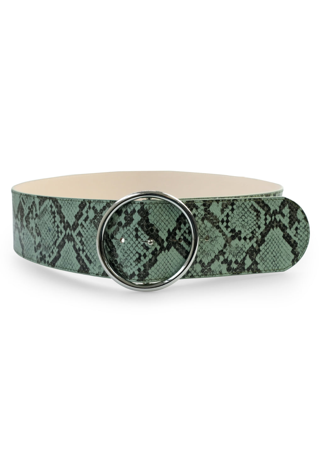 Snake Print Dual Buckle Belt