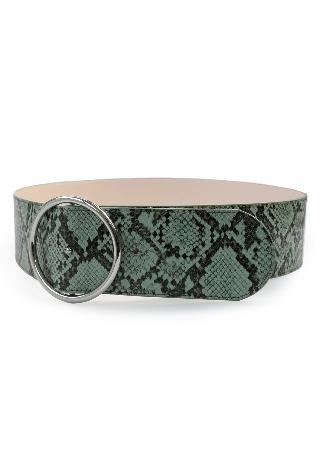 Snake Print Dual Buckle Belt