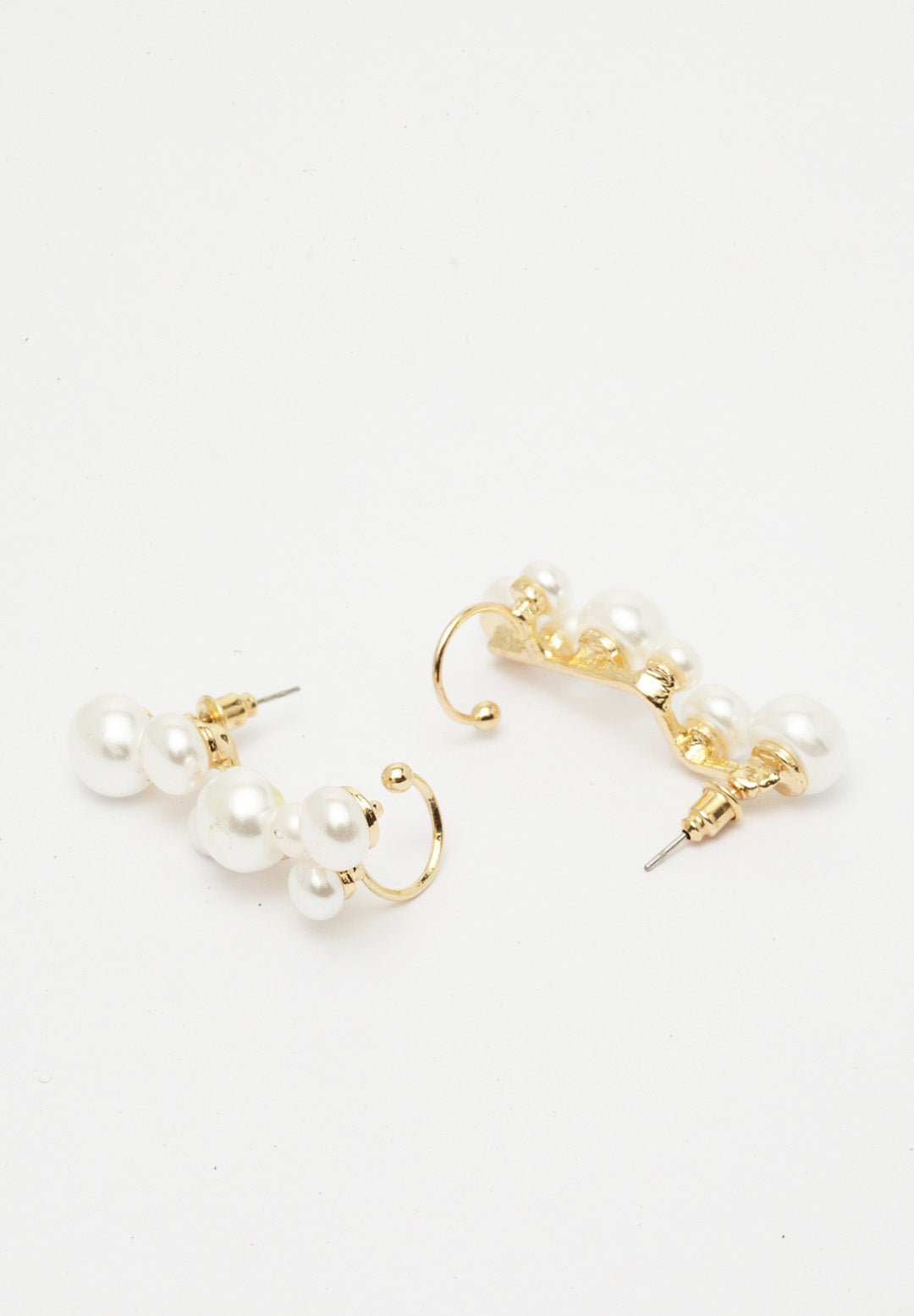 Asymmetrical Pearl Drop Earrings