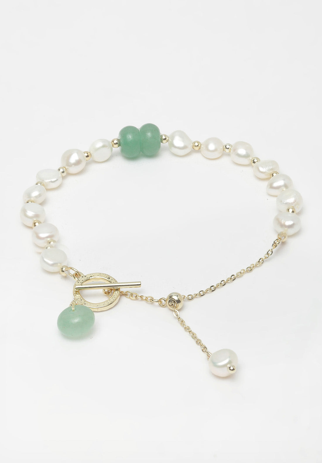 Bracelet Pearl Óir & Glas