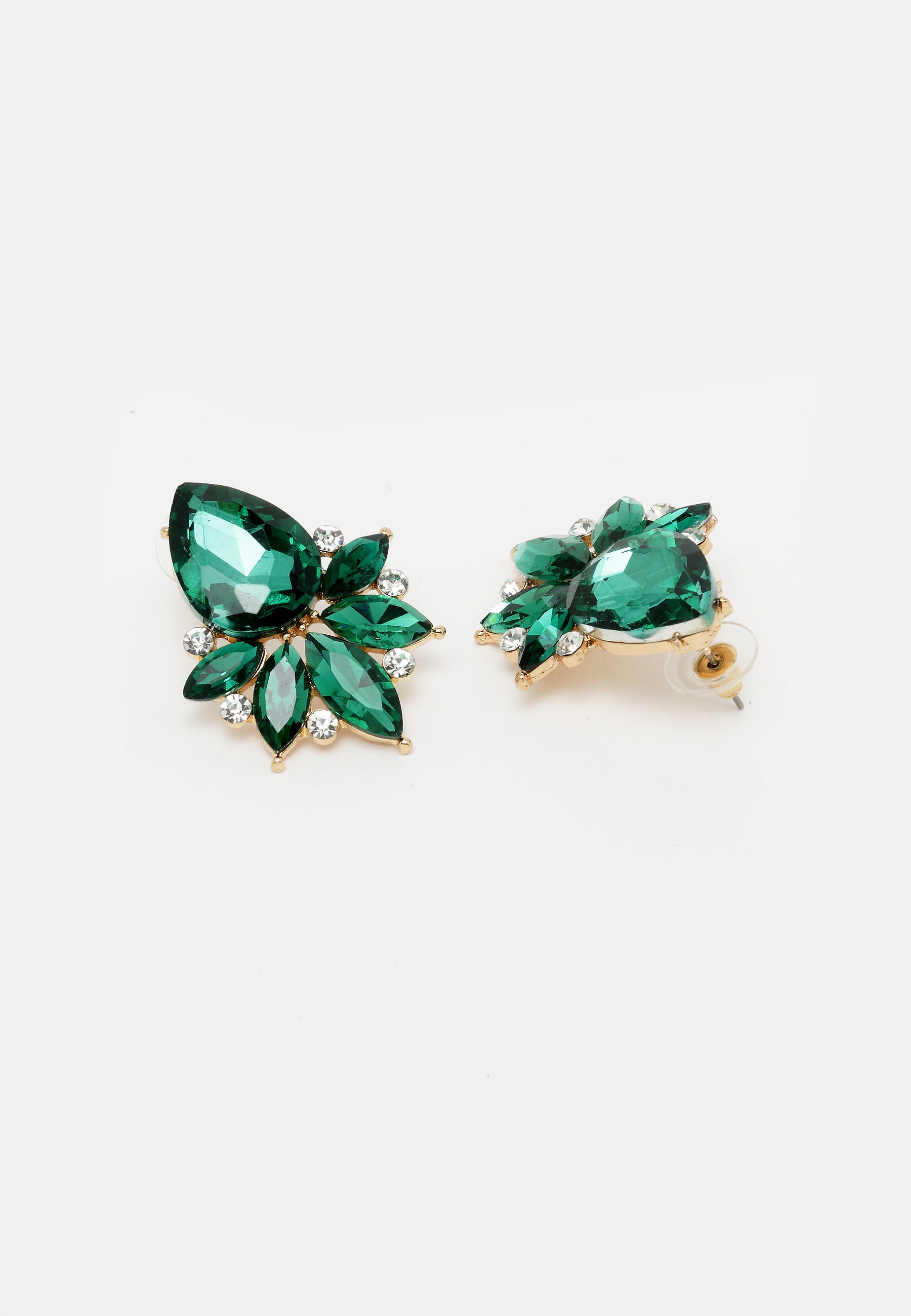 Crystal Studs in Green