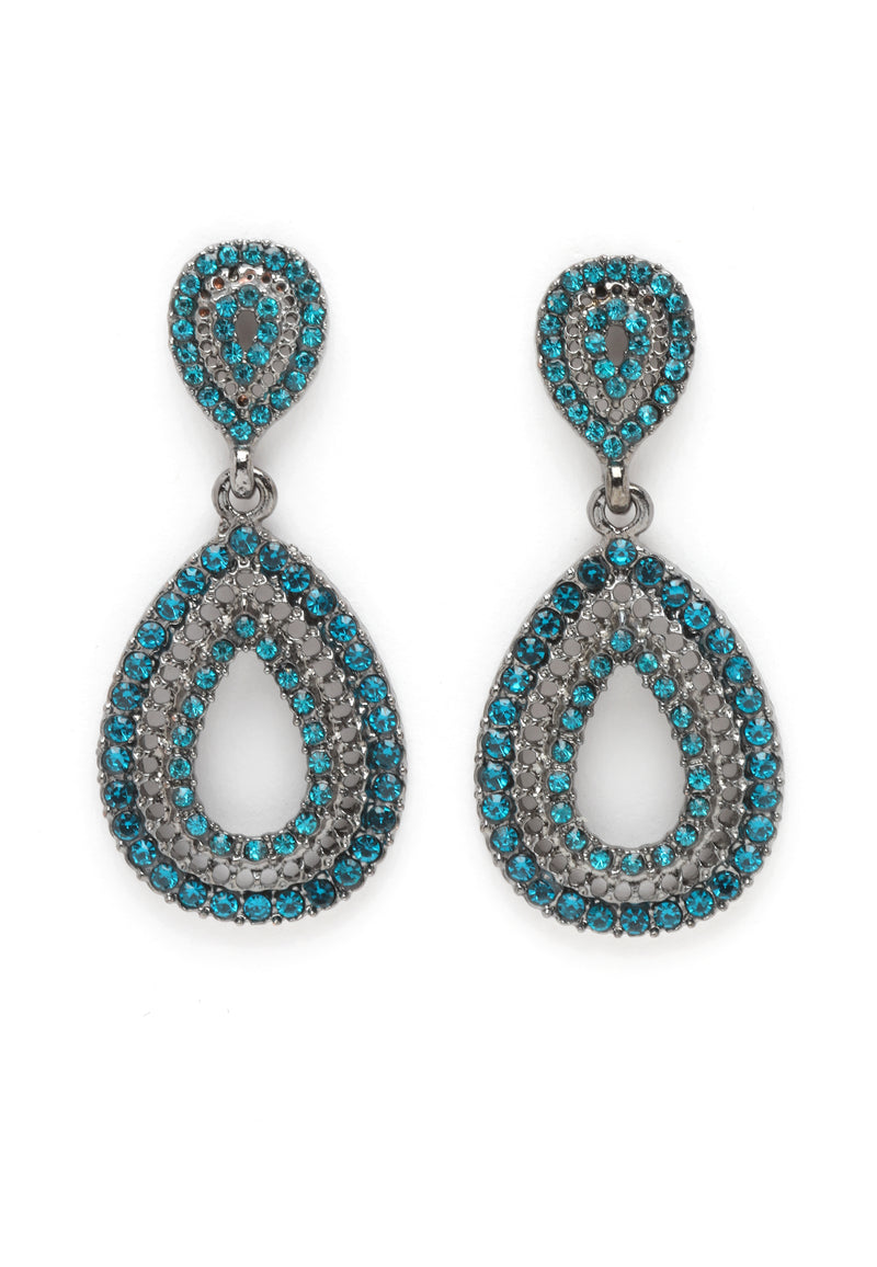 Crystals Studded Drop Earrings