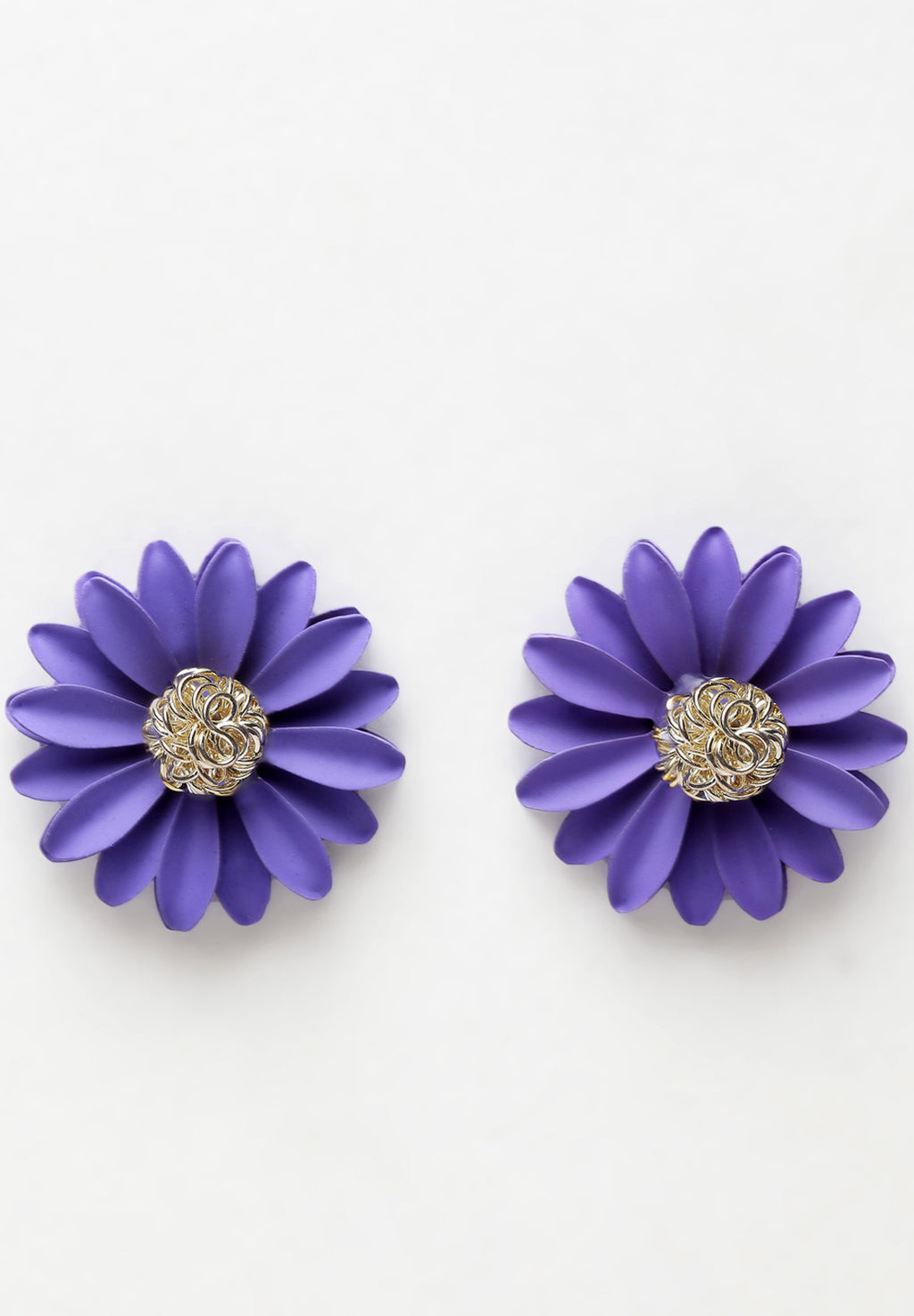 Lavender Floral Studs